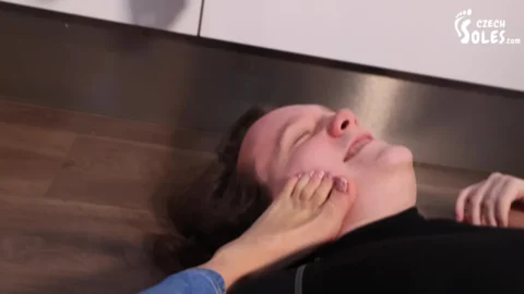 Czech Soles  femdom foot goddess  Lazy guys double foot smother humiliation. Starring Vicky, Fantagiro