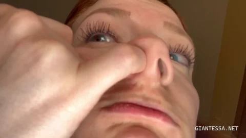 Evelyn Jade – Tiny date gets lost in giantess nose
