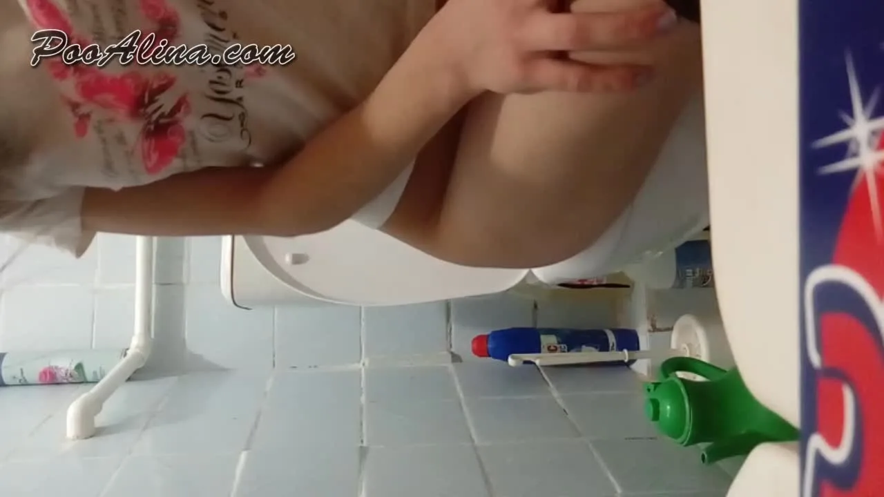 PooAlina – Young lady Alina shitting on toilet in the morning 11
