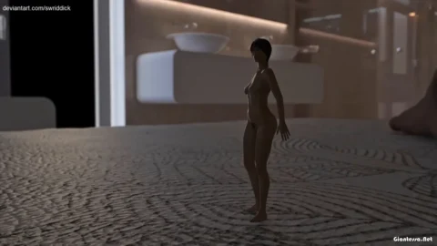SWRiddick – Giantess Animation Giantess forcing herself onto the tiny girl
