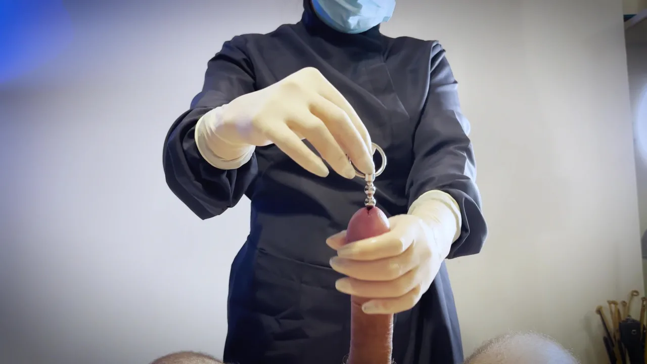 Domina Fire femdom medical bondage CBT Session  Chastity Release